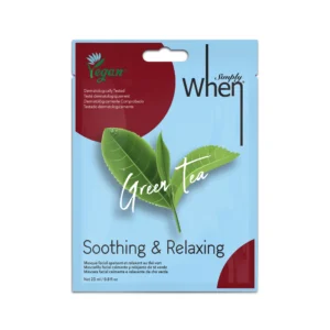 Žaliosios arbatos veido kaukė Simply When® Vegan Green Tea Soothing & Relaxing