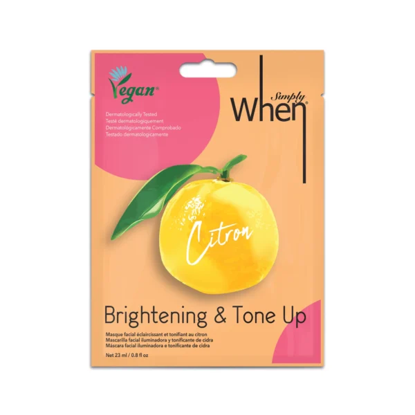 Simply When® Citron Brightening & Tone Up veido kaukė