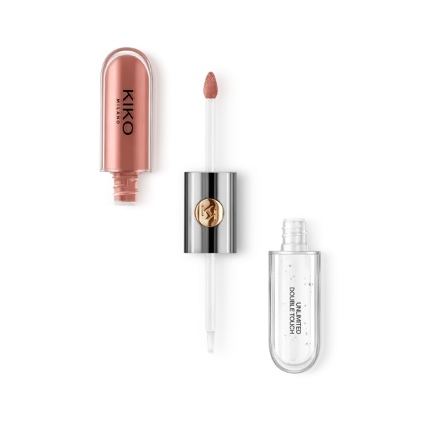 KIKO MILANO Unlimited Double Touch – ilgalaikiai skysti lūpų dažai su blizgiu efektu ()