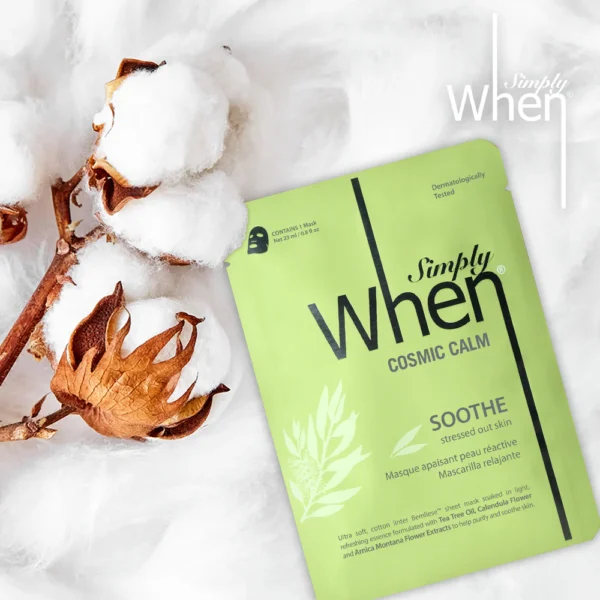 Raminanti veido kaukė su medvilne – Simply When® Cosmic Calm Soothe ()