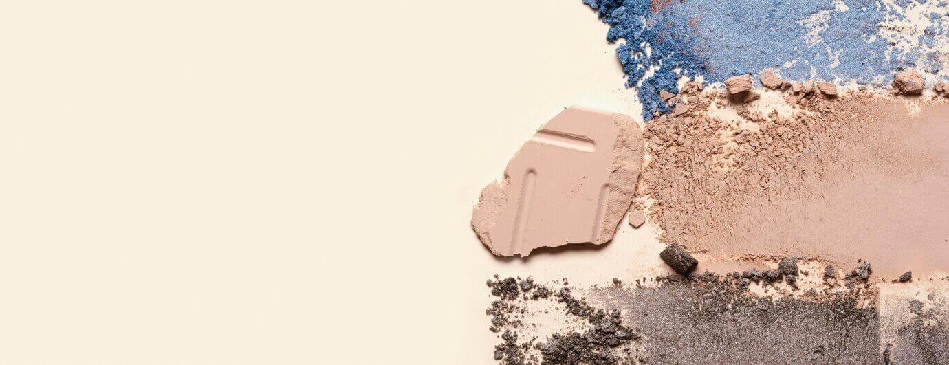 clay powder with copy space