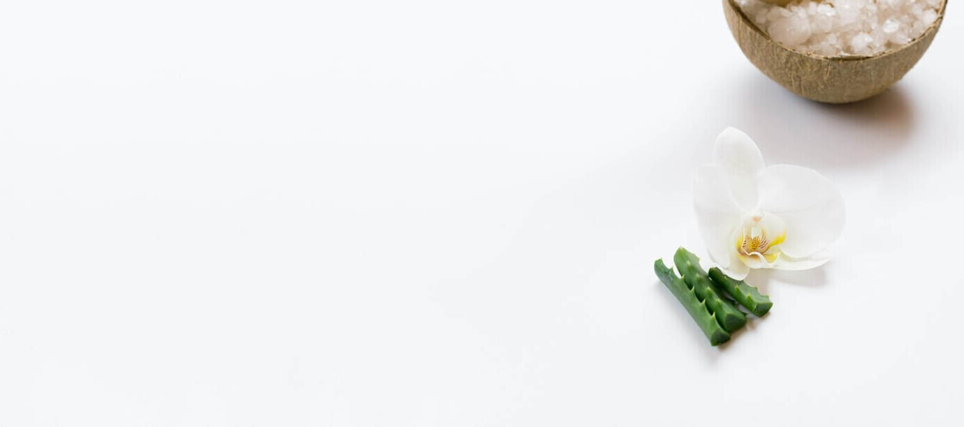 healthy spa concept flowers copy space