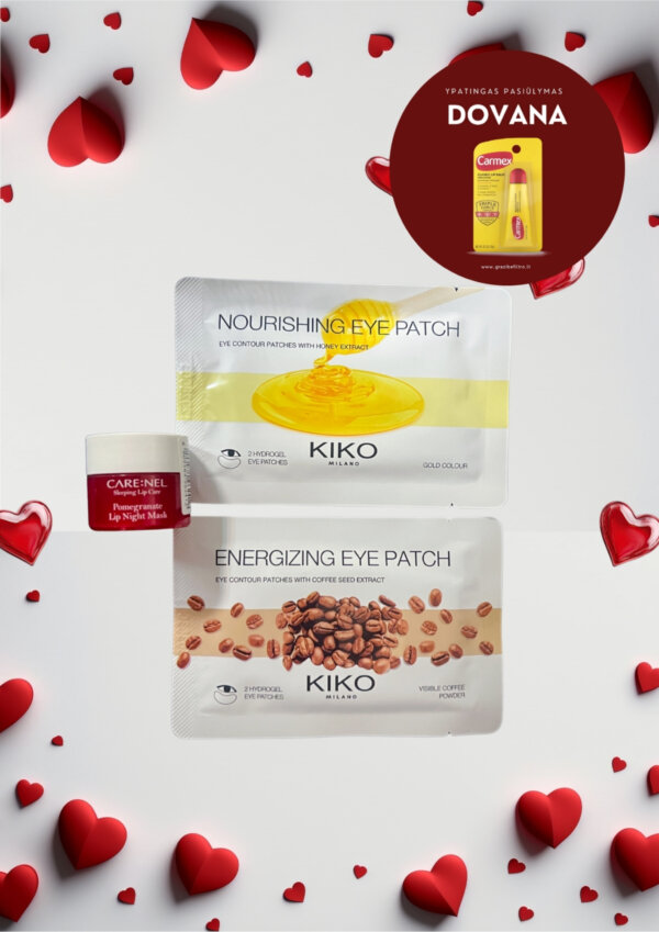 ❤️Rinkinys „Spindinčios Akys ir  Lūpos“ KIKO paakių kaukės  ir CARENEL naktinė lūpų kaukė❤️
