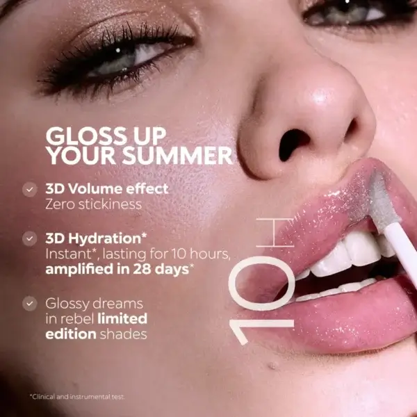 JUST CAVALLI X KIKO MILANO 3D HYDRA LIP GLOSS REBEL EDITION – drėkinamasis 3D lūpų blizgis